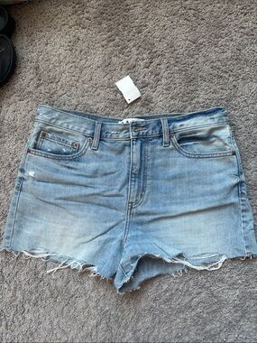 Daze Light Blue Denim Cutoff Women's Shorts